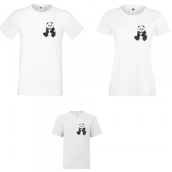 Семеен Комплект Тениски Pocket Pandas