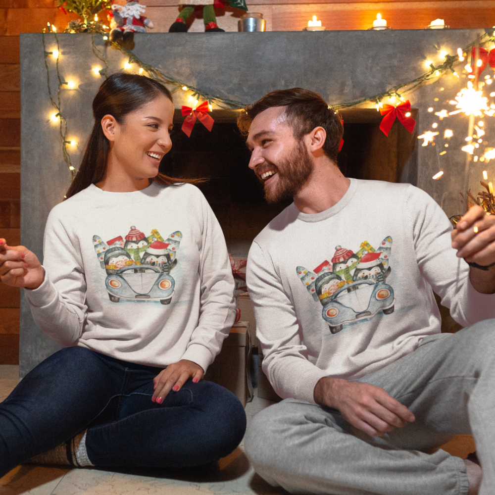 Комплект коледни блузи за двойки Travel Christmas