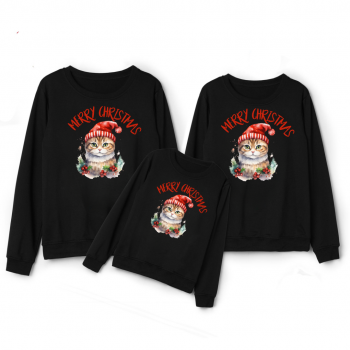 Семеен комплект коледни блузи Cat Christmas Семеен комплект коледни блузи Cat Christmas