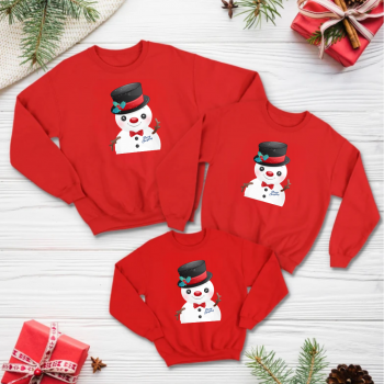 Семеен комплект коледни блузи Snowman Семеен комплект коледни блузи Snowman