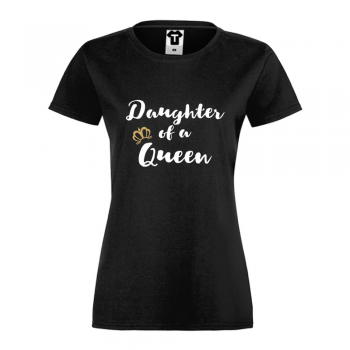 Дамска черна тениска Daughter of a queen