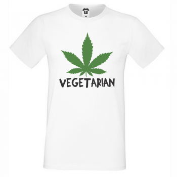 Мъжка бяла тениска Vegetarian