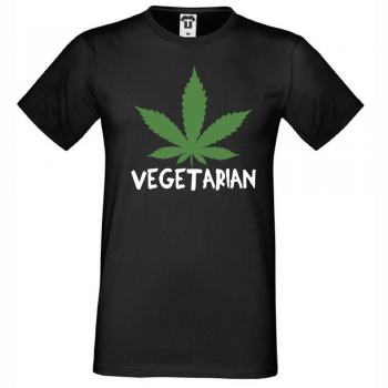 Мъжка черна тениска Vegetarian Мъжка черна тениска Vegetarian