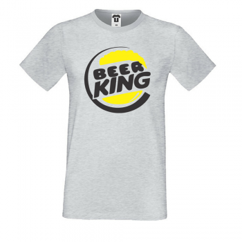 Мъжка сива тениска BEER KING
