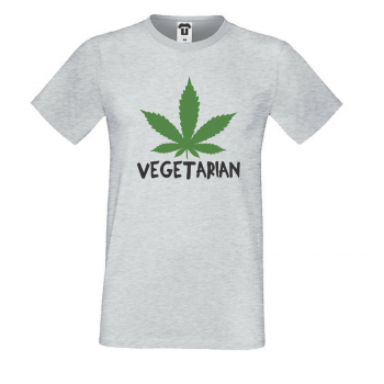 Мъжка сива тениска Vegetarian