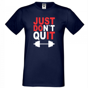 Мъжка тъмно-синя тениска JUST don't quit Мъжка тъмно-синя тениска JUST don't quit