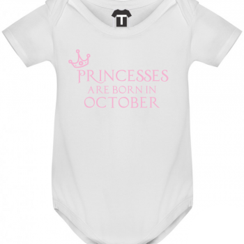 Бебешко боди Princesses Are Born In Octomber Бебешко боди Princesses Are Born In Octomber