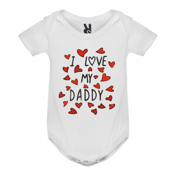 Бяло бебешко боди I love my daddy