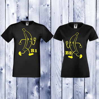 Черни Тениски за двойки Bananas Черни Тениски за двойки Bananas