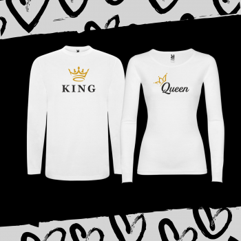 Комплект тениски с дълъг ръкав за двойки King & Queen 5
