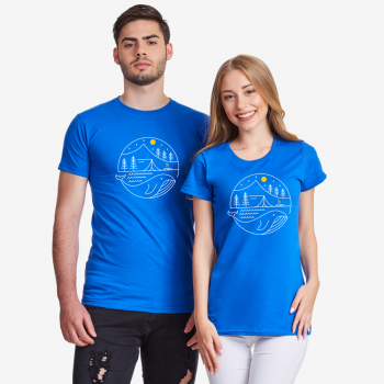 Сини тениски за двойки Camping Couple Сини тениски за двойки Camping Couple