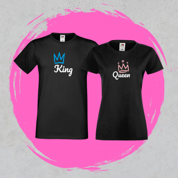 Тениски за двойки в черно King & Queen 6