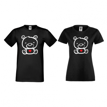 Тениски за двойки в черно Bears