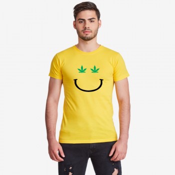 Мъжка жълта тениска Mary J Smile