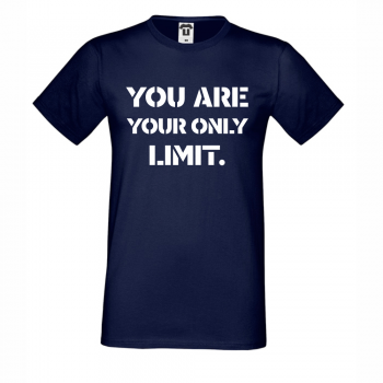 Мъжка тъмно синя тениска You are your Limit Мъжка тъмно синя тениска You are your Limit