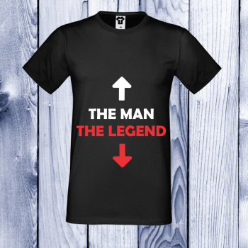 Мъжка тениска черна The man - The legend Мъжка тениска черна The man - The legend