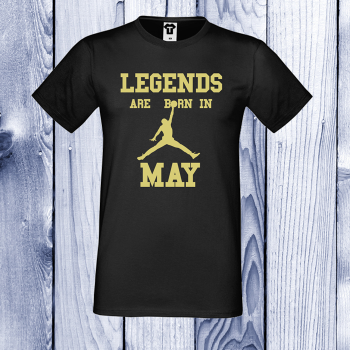 Мъжка тениска Legends are born in May Мъжка тениска Legends are born in May
