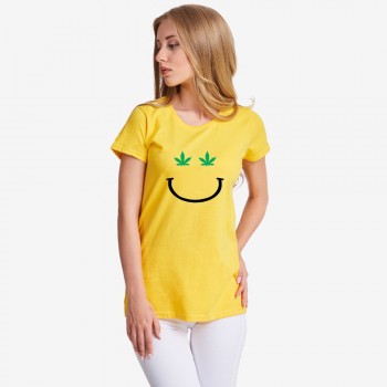 Дамска жълта тениска Mary J Smile