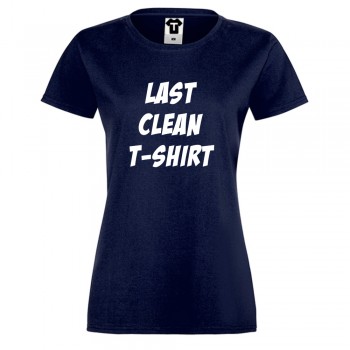 Дамска тъмно-синя тениска Last Clean T-Shirt