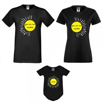 Семеен комплект в бяло или черно You are our baby sunshine