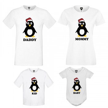 Семеен комплект в бяло Penguin Family