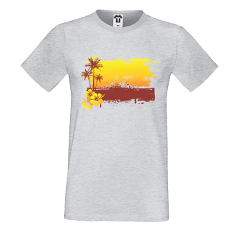 Мъжка сива тенискa Summer Sunset