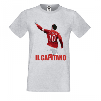 Мъжка сива тениска Totti Il Capitano
